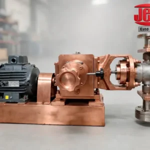 JEW plunger type metering pump, 1000 LPH, SS316 liquid end, with 1.5 HP motor on base frame